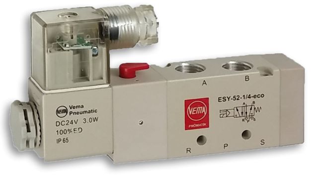 Vema esy-52-1/4 eco serisi tek bobinli pnömatik valf