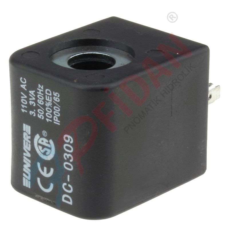 UNIVER DC-0309 110 VAC PNÖMATİK VALF BOBİNİ U2 TİP 10 MM 