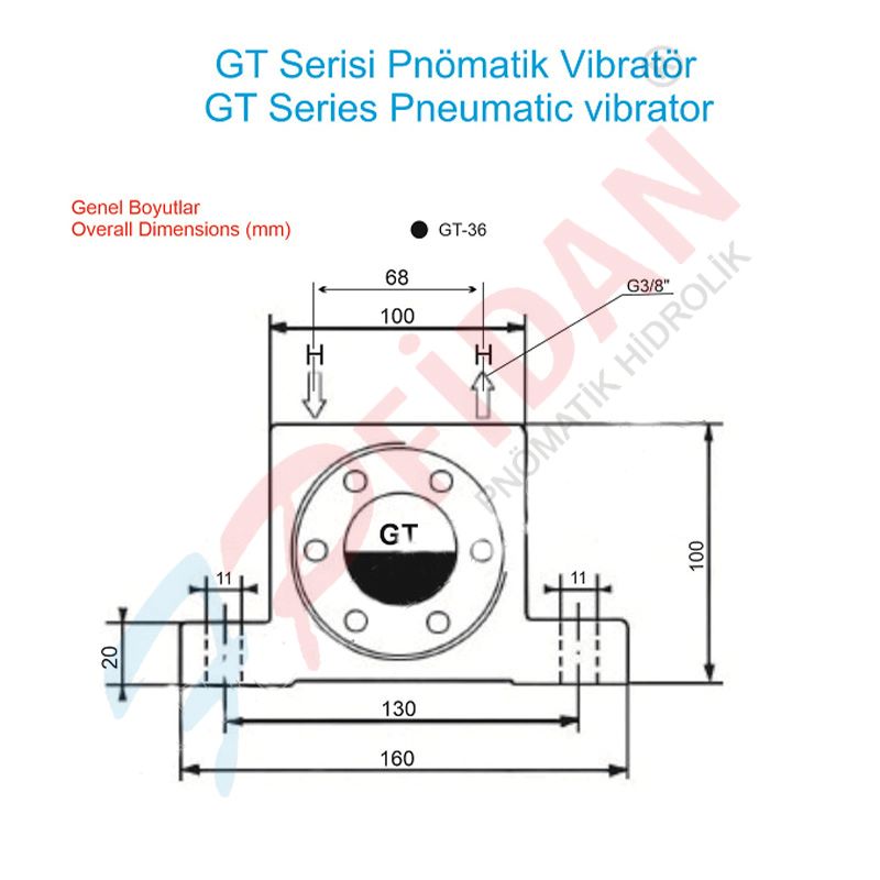 GT-36 TÜRBİNLİ PNÖMATİK VİBRATÖR