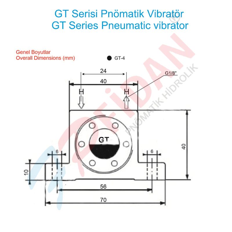 GT-4 TÜRBİNLİ PNÖMATİK VİBRATÖR