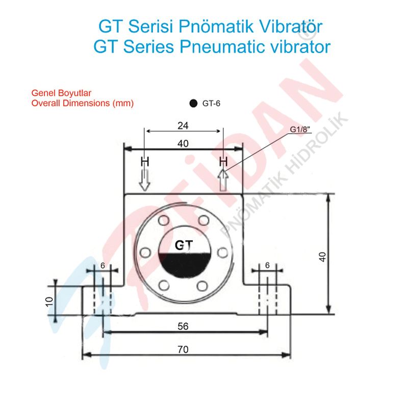 GT-6 TÜRBİNLİ PNÖMATİK VİBRATÖR