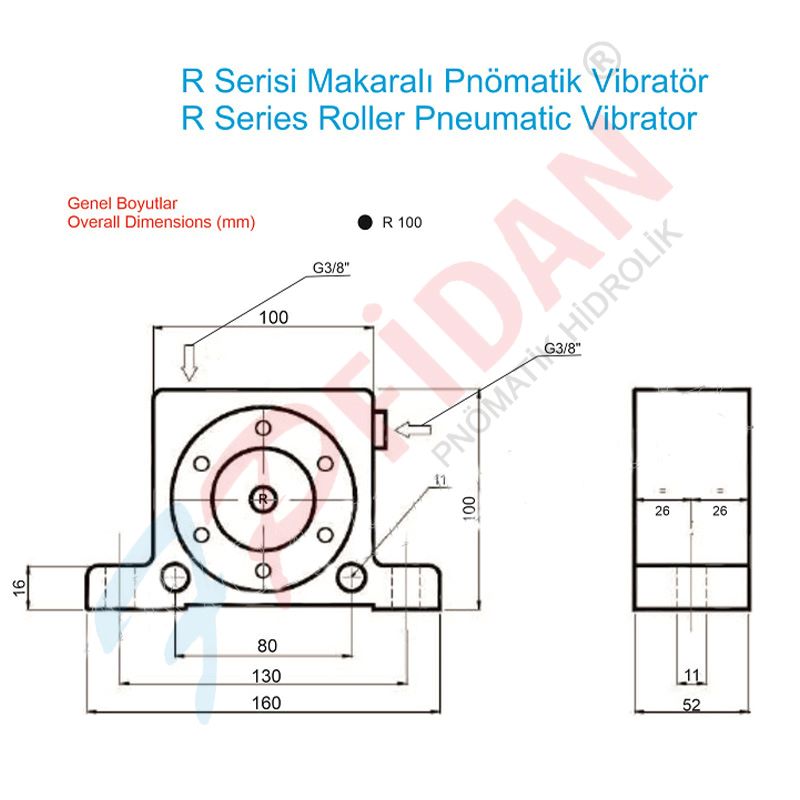 R-100 MAKARALI PNÖMATİK VİBRATÖR