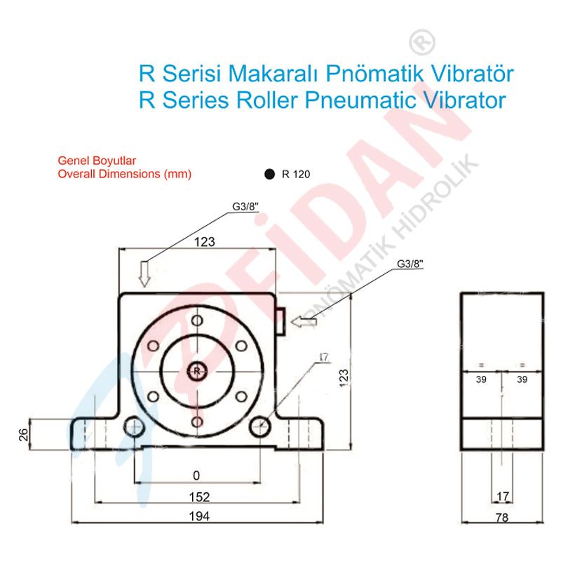 R-120 MAKARALI PNÖMATİK VİBRATÖR