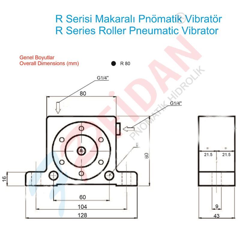 R-80 MAKARALI PNÖMATİK VİBRATÖR