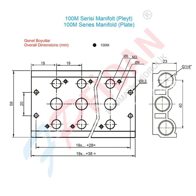 PNÖMATİK VALF PLEYTİ 1/8