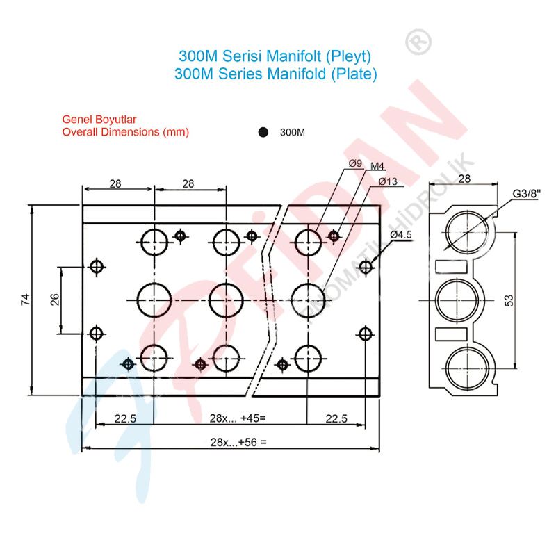 PNÖMATİK VALF PLEYTİ 3/8