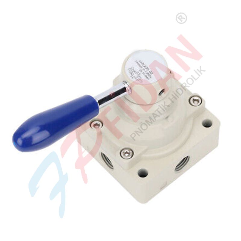 EXPFLEX 4HV230C-08  1/4” – 4/3 SAĞ SOL ÇEVİRMELİ KOLLU PNÖMATİK VALF