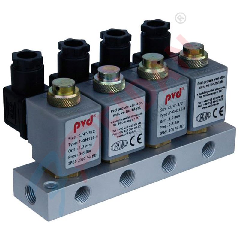 PVD T-GM 116 SERİSİ 1/4” GRUP SELENOİD VALFLER